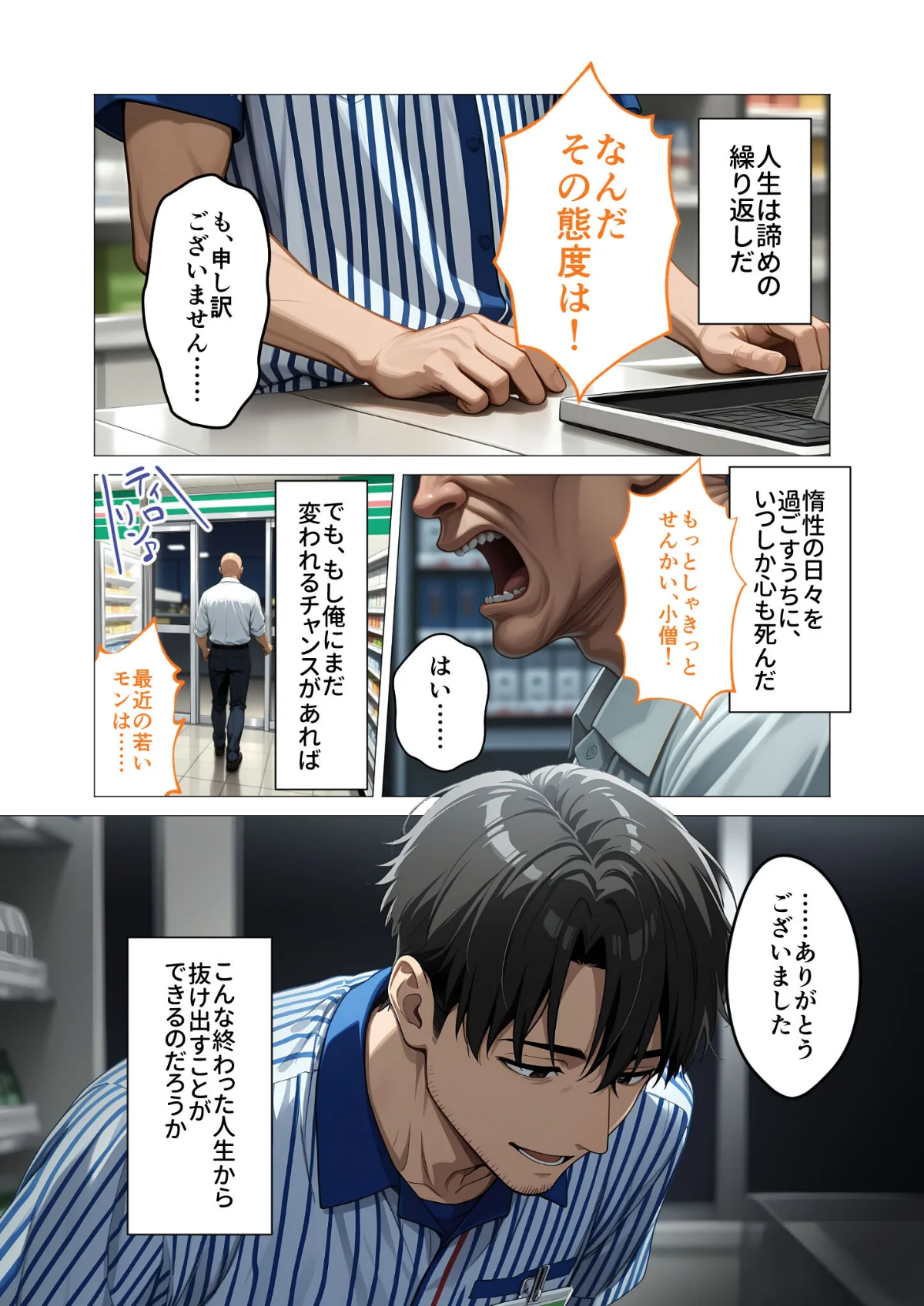 お客様はおっぱいです。 モザイク版 1巻 2ページ