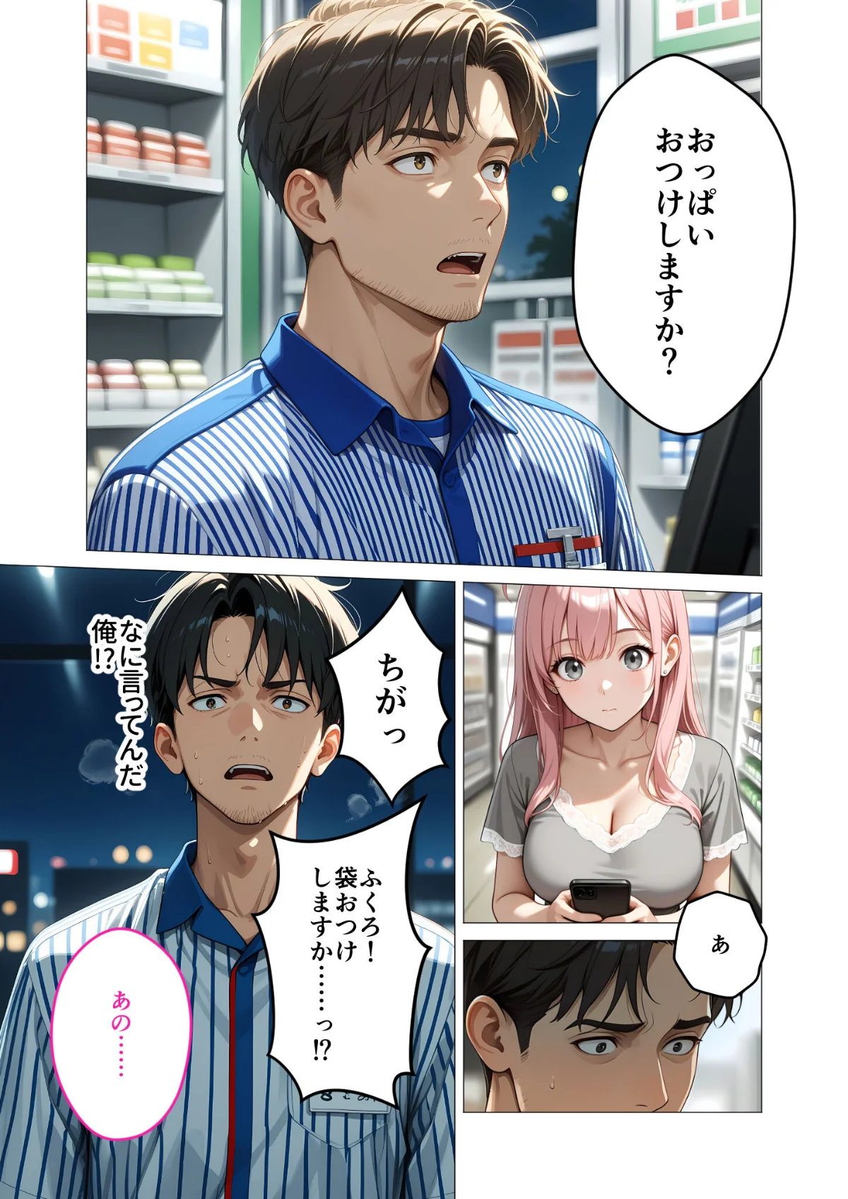 お客様はおっぱいです。 モザイク版 1巻 7ページ