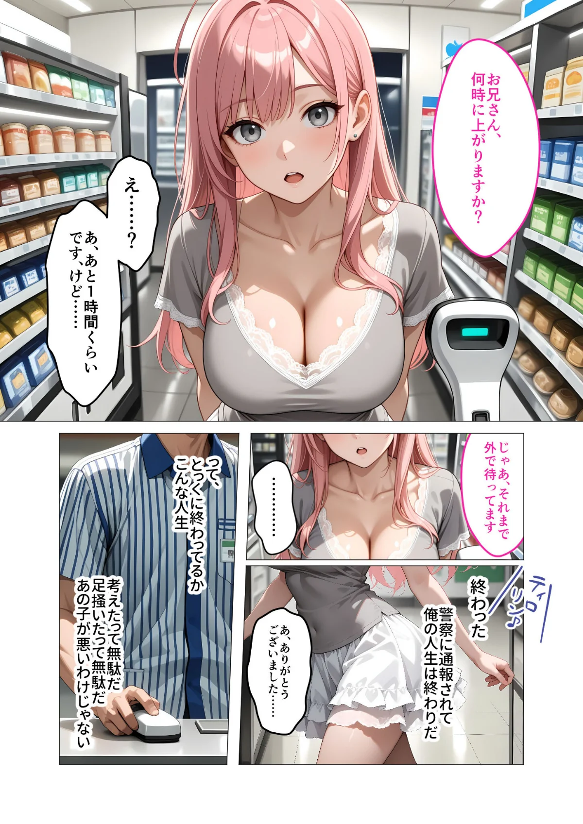 お客様はおっぱいです。 モザイク版 1巻 8ページ