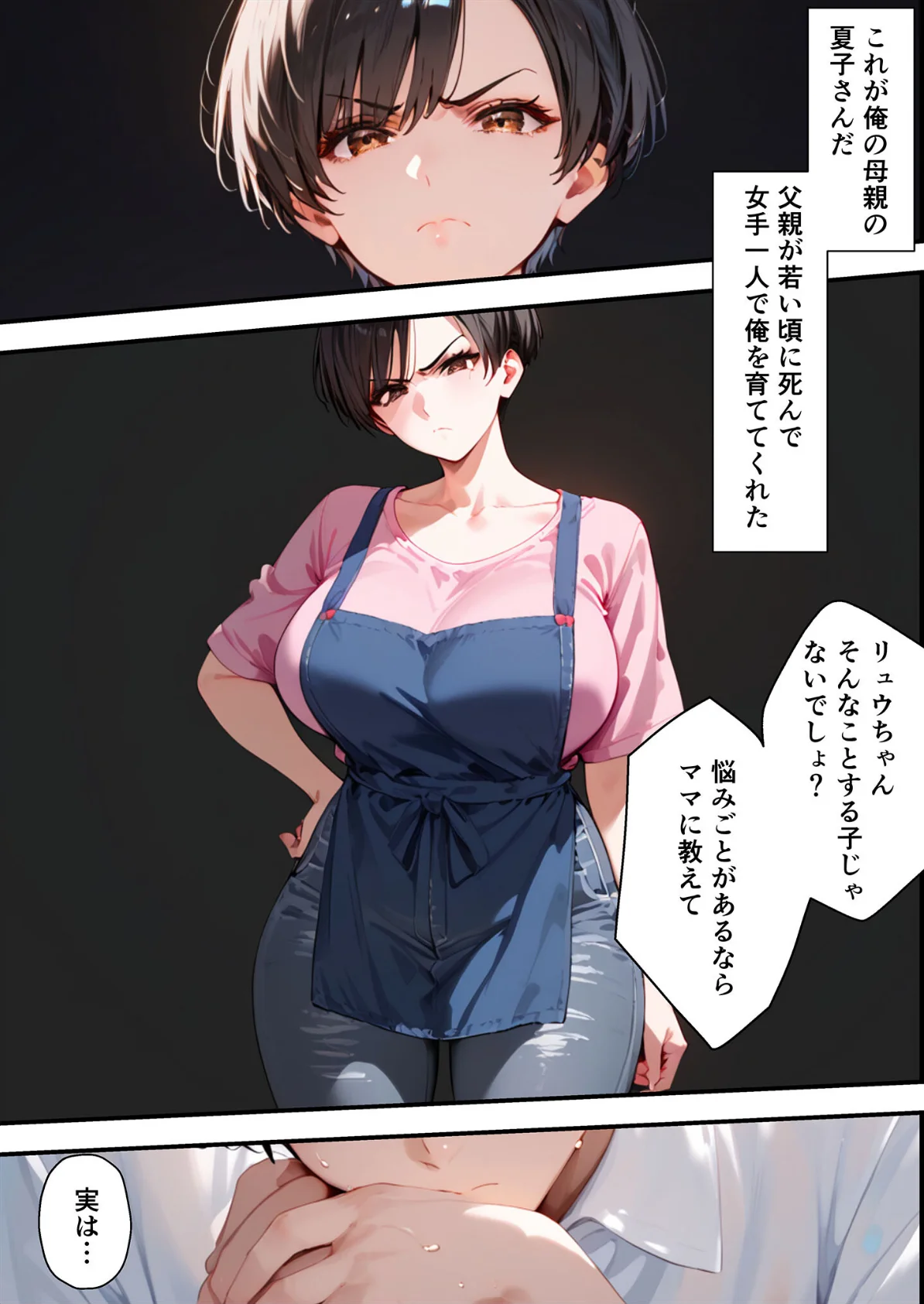 【全2作収録】女手ひとつでボクを育ててくれた自慢の母がボクを守るためにいじめっ子の女になる話 1＆2 モザイク版 サンプル5ページ目