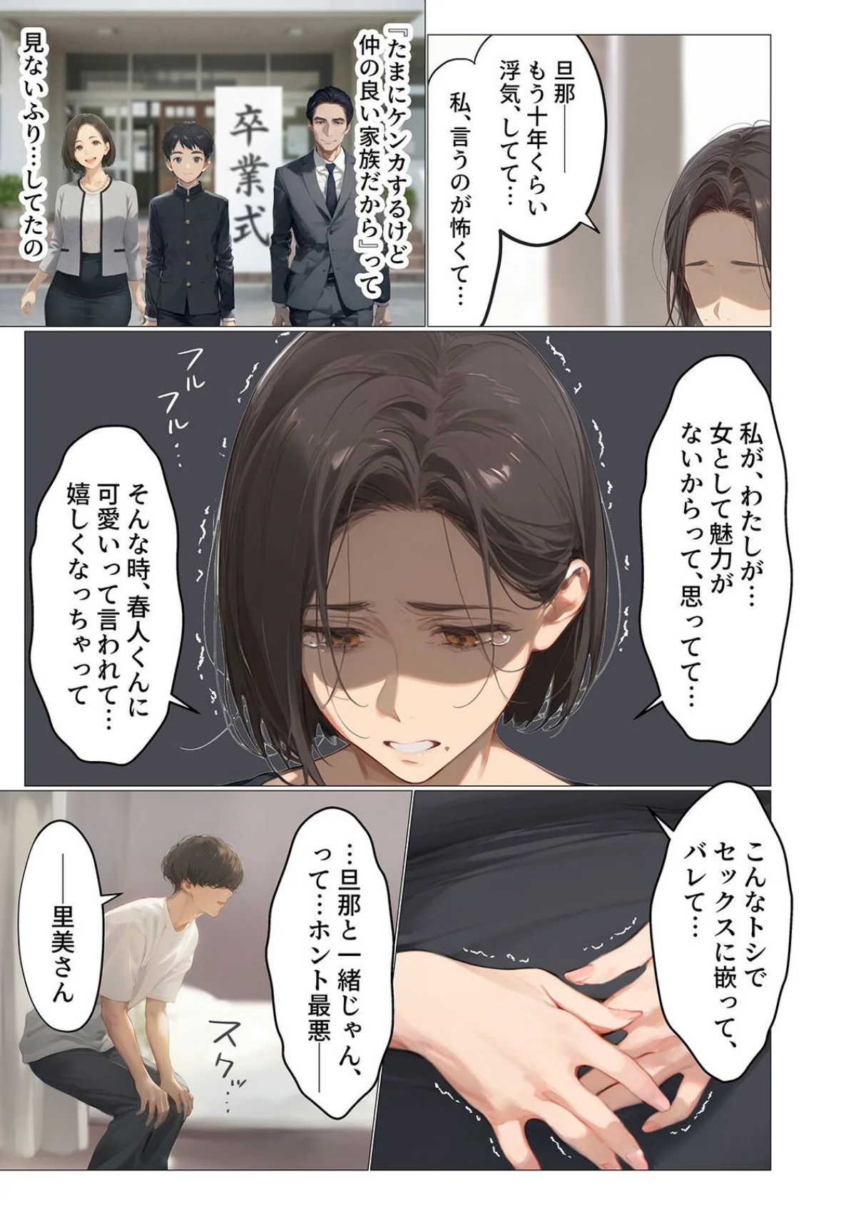 バ先のパート主婦（アラフォー・子持ち）旦那も知らない変態SEXで寝取り開発（単話） サンプル4ページ目